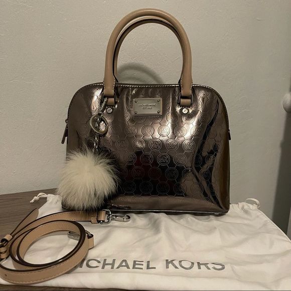 Michael Kors Cindy Nickel MD Dome Satchel - Picture 3 of 7